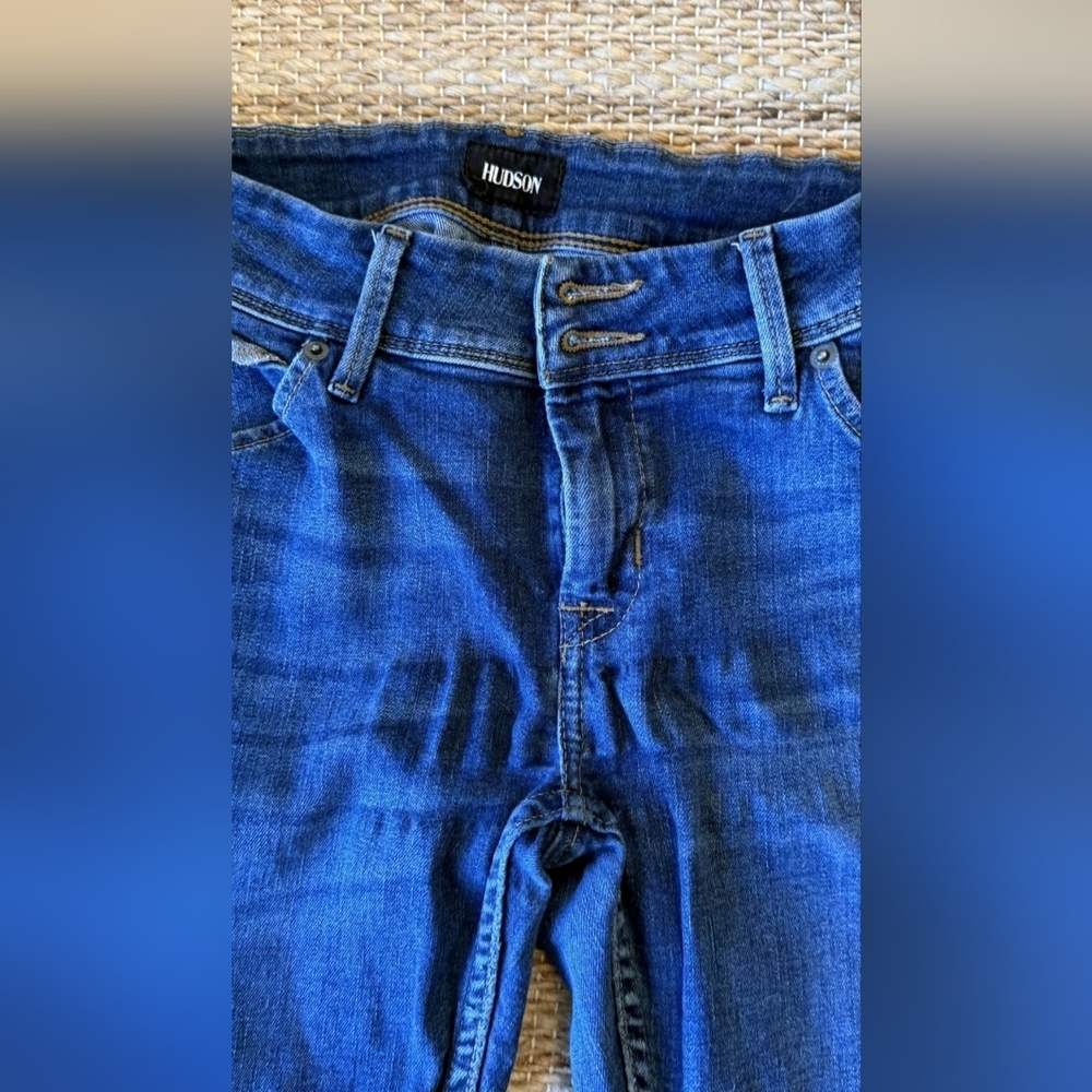 Womens HUDSON Jeans 27/28 Blue Skinny Collin Flap Pocket DENIM Low Rise - Picture 2 of 5
